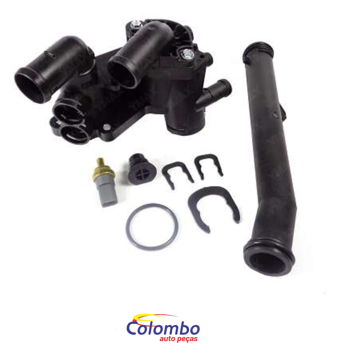 KIT CARCACA VALVULA TERMOSTATICA + TUBO + SENSOR TEMPERATURA