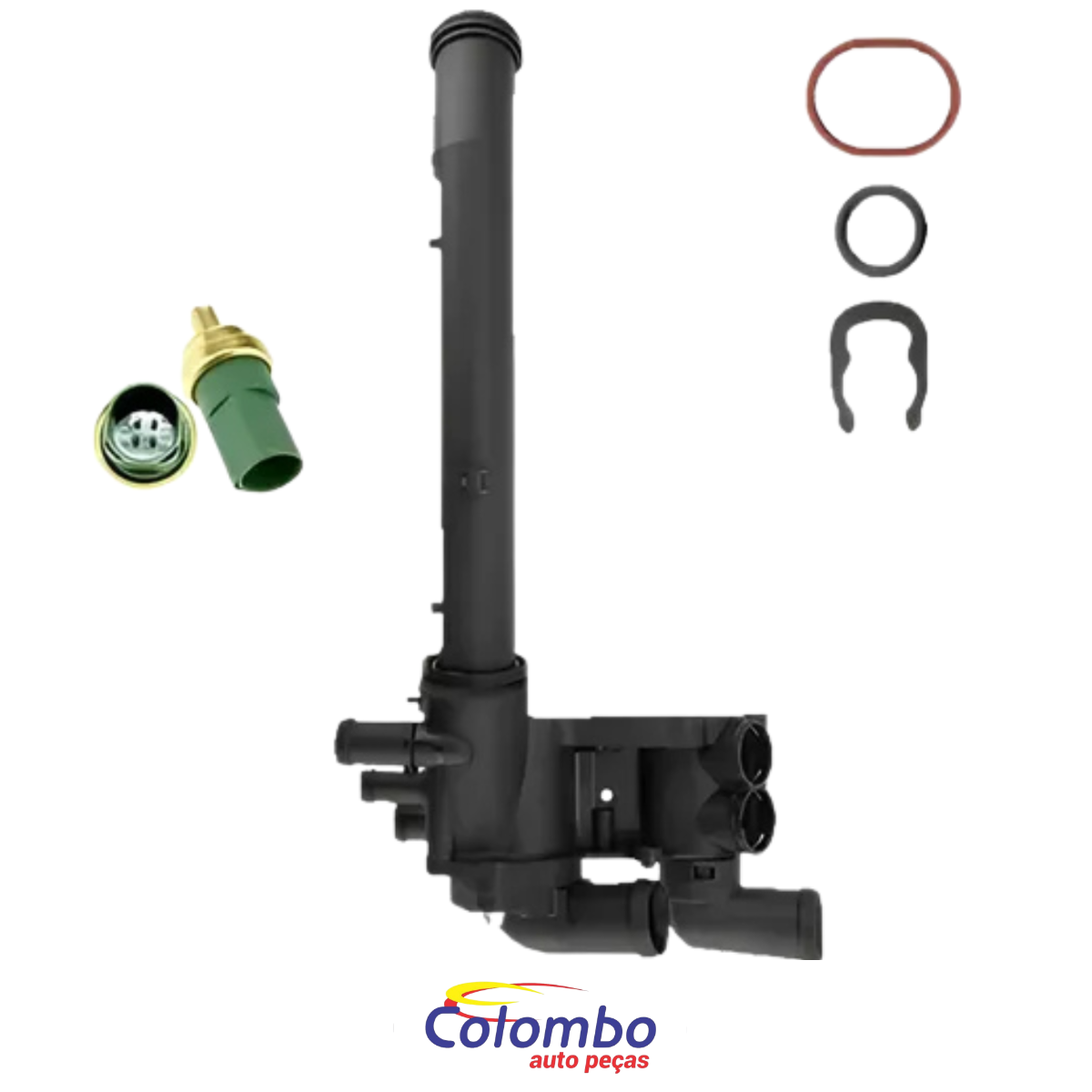 KIT CARCACA VALVULA TERMOSTATICA + TUBO + SENSOR TEMPERATURA