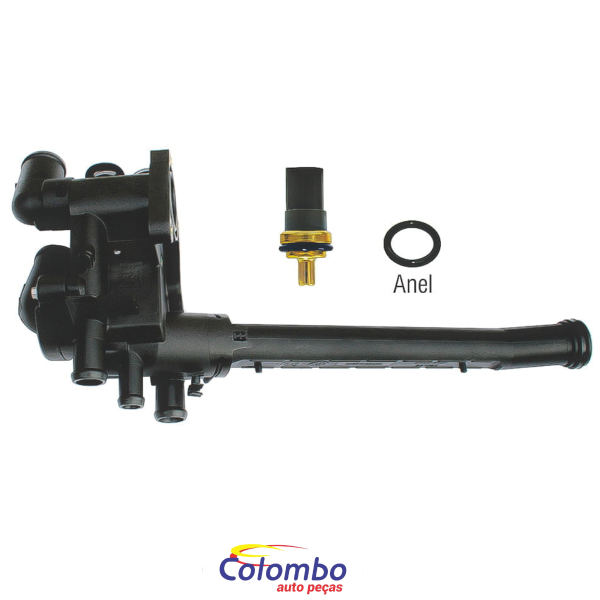 KIT CARCACA VALVULA TERMOSTATICA + TUBO + SENSOR TEMPERATURA